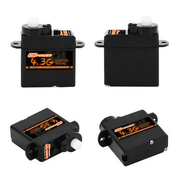 Dspower 2Pcs 4.3G Mini Servo, Rc Micro Digital Servo Motor Metal Gear Coreless Steering Servos For Fixed-Wing Helicopter Airplan