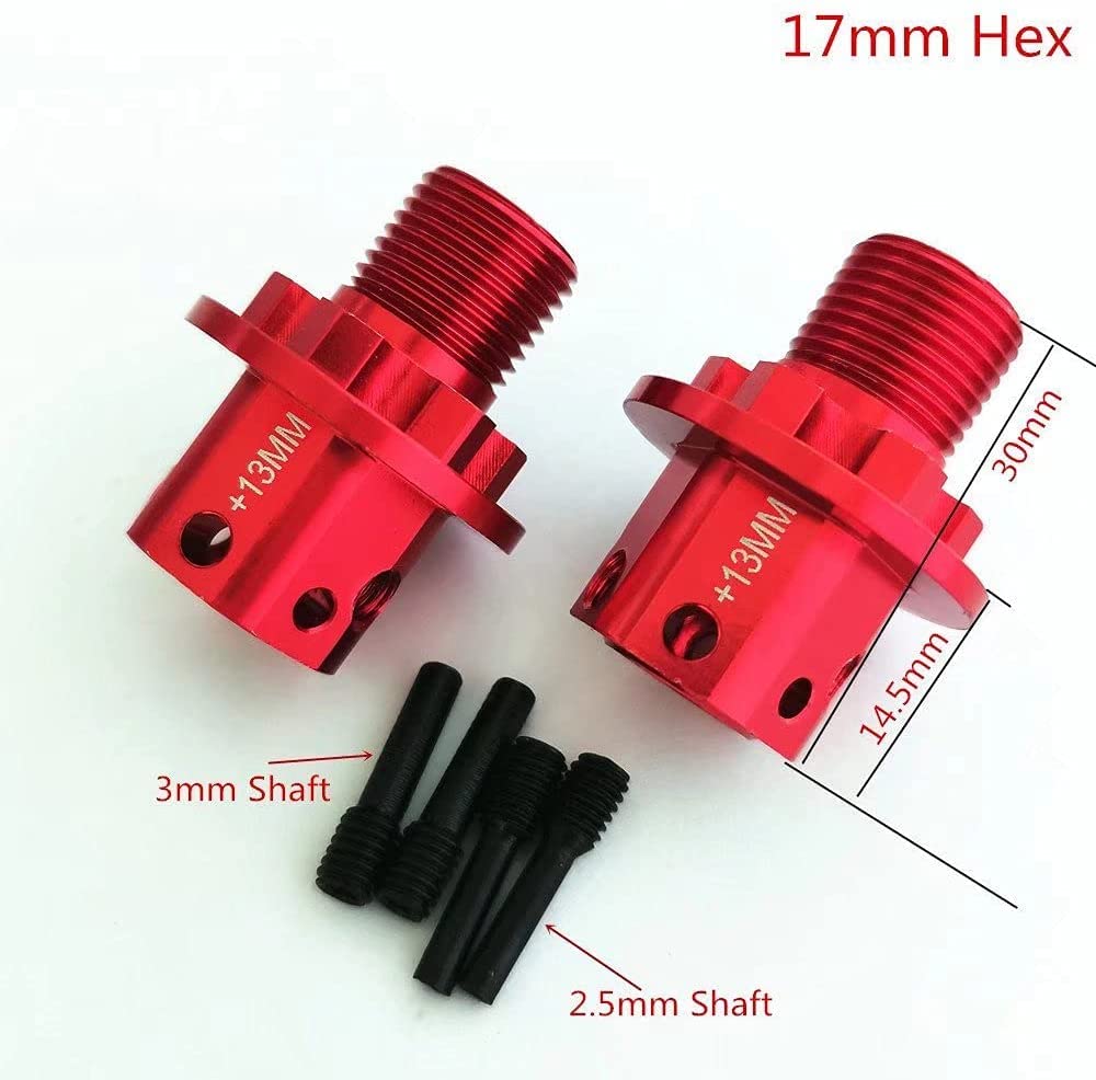 Aluminum Alloy 17mm Widen Wheel Hex Hub Drive Adaptor for ARRMA 1/8 Typhon Talion Kraton Senton 6S Replace AR310484 AR310592 - R