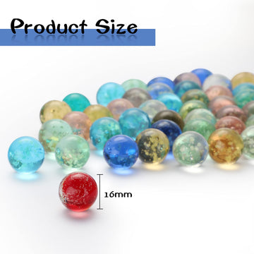 20 Pieces Marbles Glowing in The Dark Handmade Glass Marbles Decorative Luminous Muti-Colors Doted Style Glass Marbles Sports Toys for Teenagers and mature-themeds (16 mm)