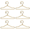 50Pcs Mini Clothes Hangers Metal Doll Clothes Dress Outfit Holders Wire Rack Stand For Miniature Dollhouse Gown Closets Toys Bedroom Accessories Golden 40Mm