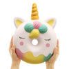 Anboor Jumbo Unicorn Donut Squishies - Soft, Slow Rising, Scented, 13 Inches, White