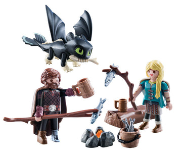 Playmobil How To Train Your Dragon Iii Hiccup & Astrid With Baby Dragon Multicolor