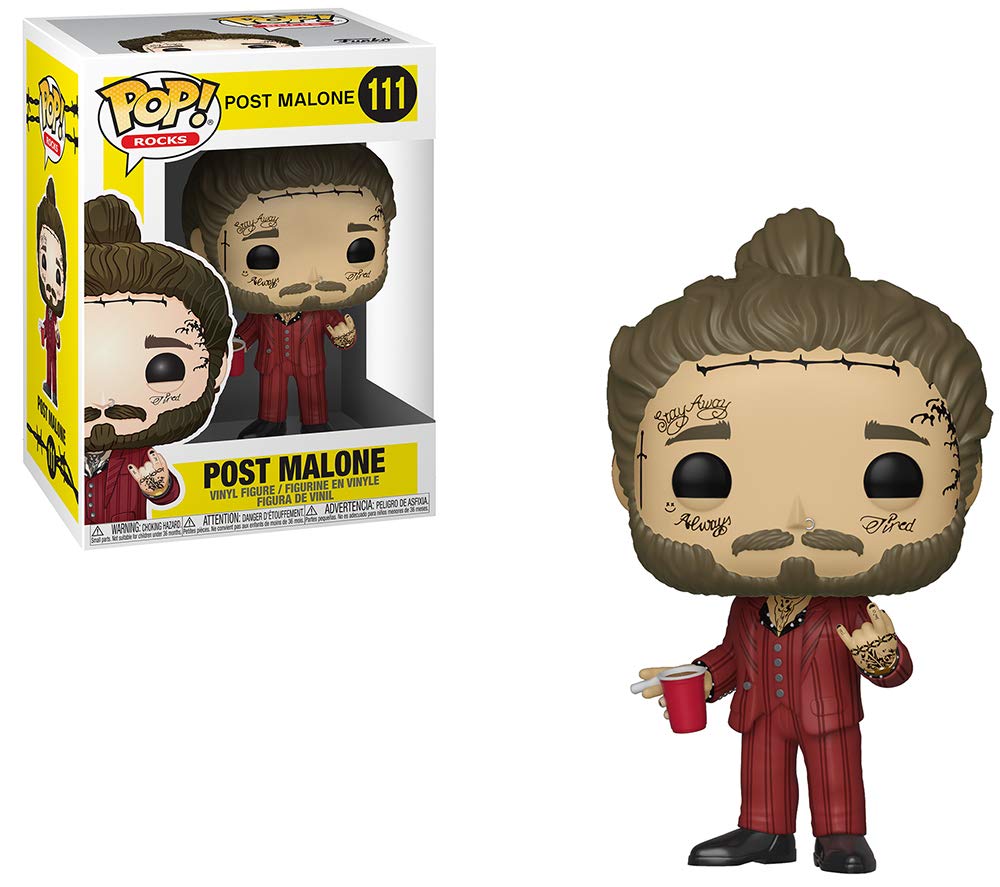 Funko Pop! Rocks: Post Malone Vinyl Figure, Standard Size, Multicolor, Model 39181