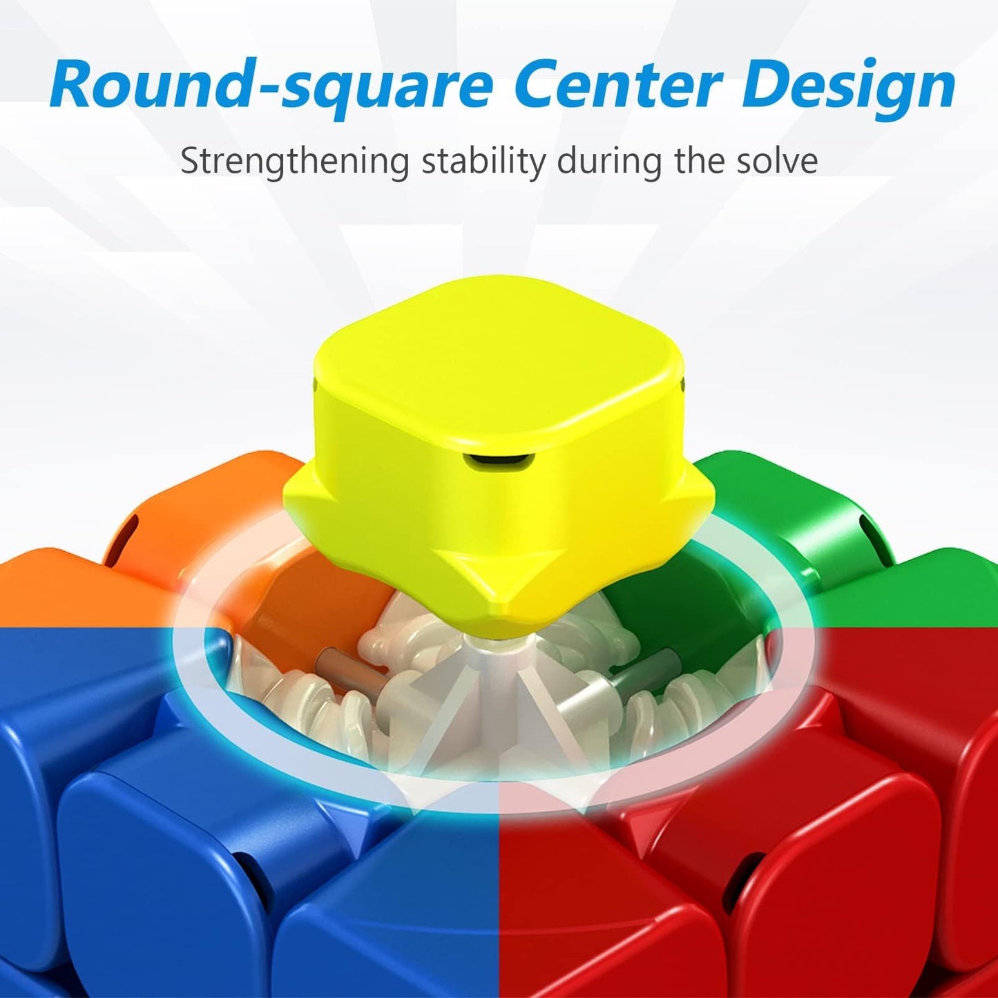 Moyu Rs3M 2021 Magnetic Speed Cube Maglev Version(Upgraded), Speed Cube 3X3 Sticker-Less Quieter Turning, Magnetic Cube Professi