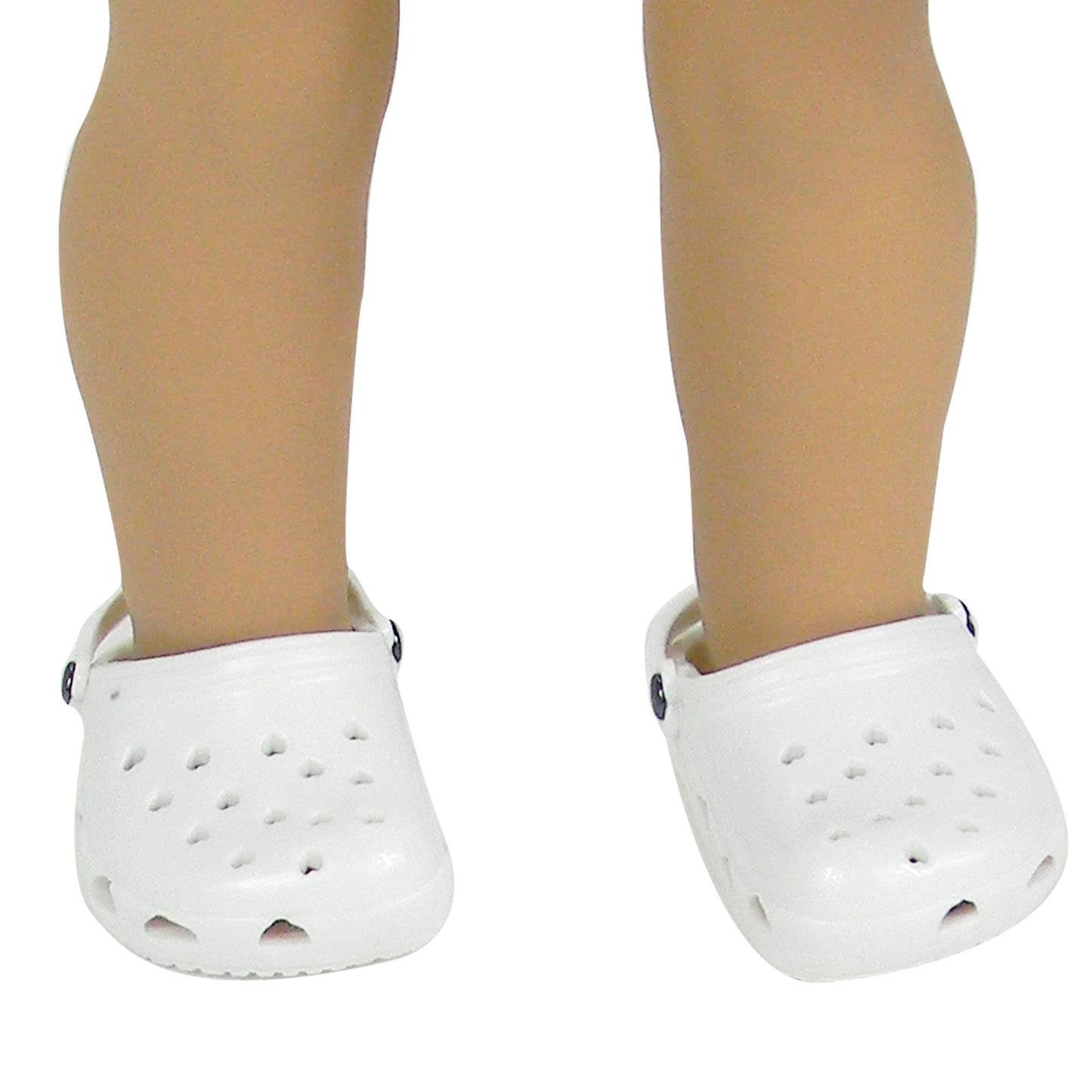 Sophia'S 18' Doll Set Of Two Comfy Polliwog Garden Clog Shoes In Hot Pink And White
