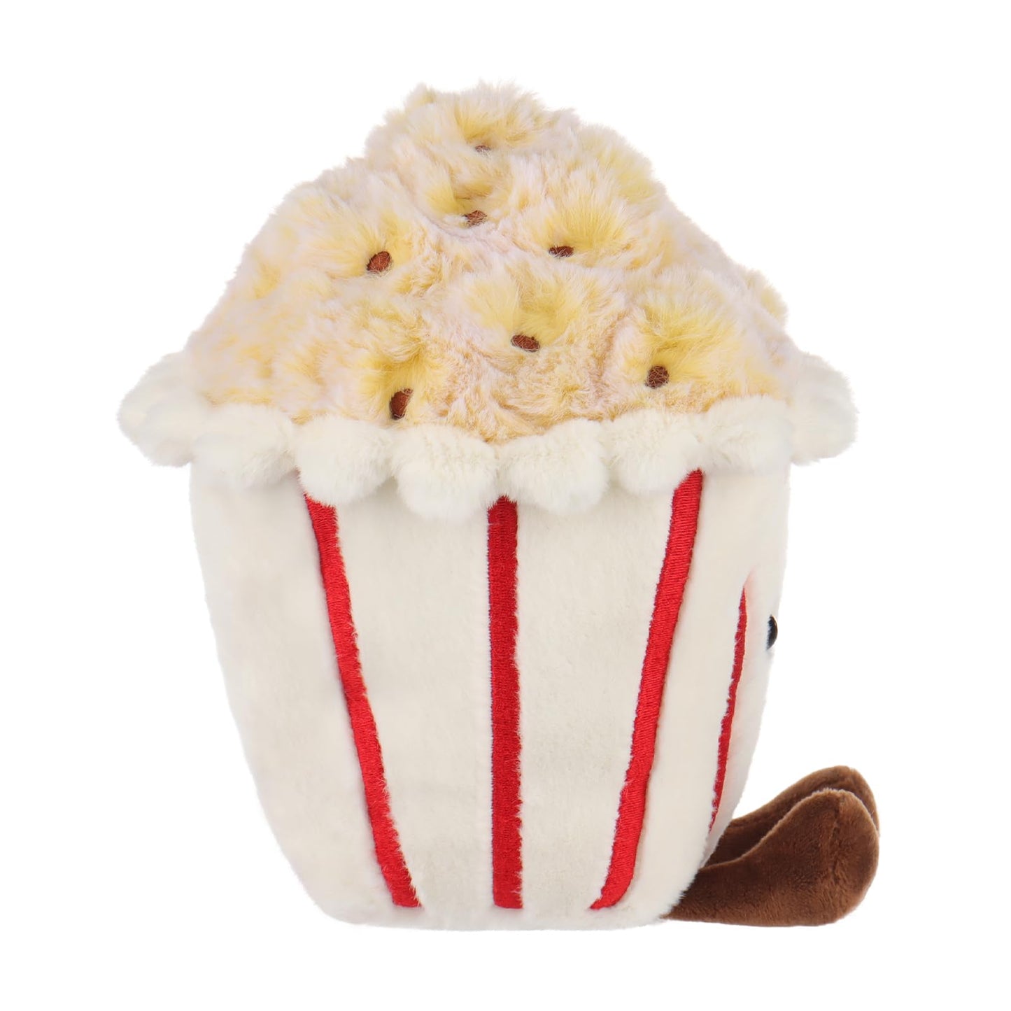Apricot Lamb Soft Plush Popcorn Toy, Fluffy 7.9-Inch Stuffed Animal for Kids, White Polyester, Cute Gift for Baby Girls and Boys