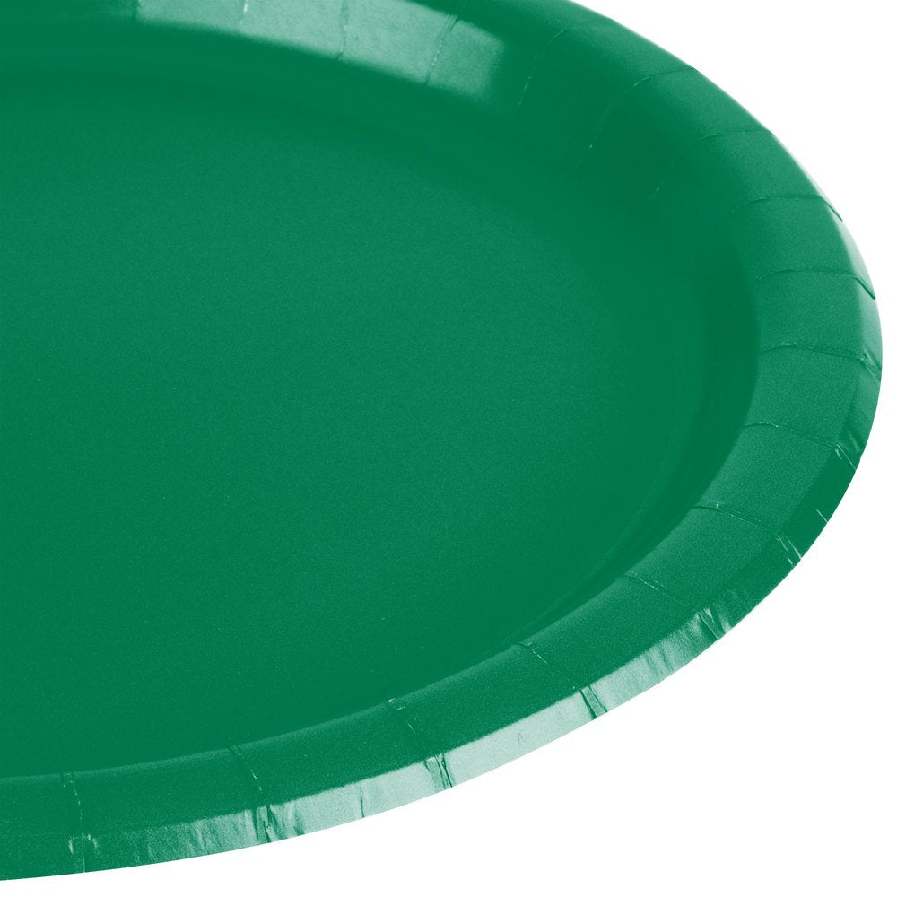 Festive Green Round Paper Plates - 10' (20 Pc) - Perfect For Parties, Picnics, & Everyday Meals