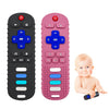 Ersihua 2-Pack Silicone Teething Toys For Baby, Tv Remote Chew Toy Teethers For 3-6 Months, Baby Sensory Toys For 6 To 12 Months