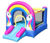 Bounceland Rainbow Unicorn Bounce House with Slide, 9.8 ft L x 6.8 ft W x 6.5 ft H inflated Size, UL Certified Blower Included,