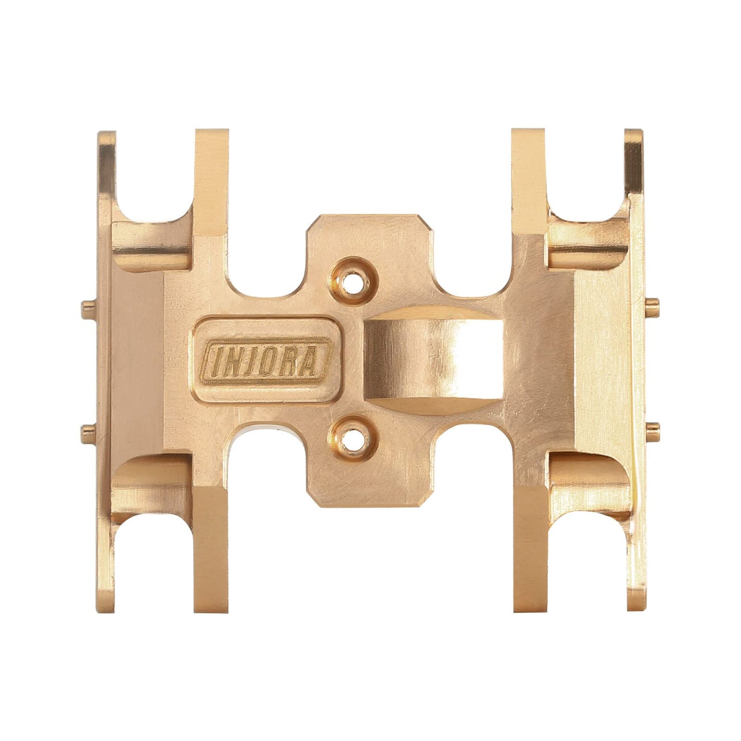 INJORA RC Skid Plate Brass Chassis Accessories for 1/24 RC Crawler Axial Gladiator Bronco C10 JLU Deadbolt Upgrades Parts (Gold)