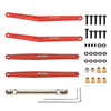 RCAWD 35mm Extended Upper & Lower Linkage & 70mm CVD Center Drive Shaft Upgrades Parts for FMS FCX24 1/24 Crawlers Red