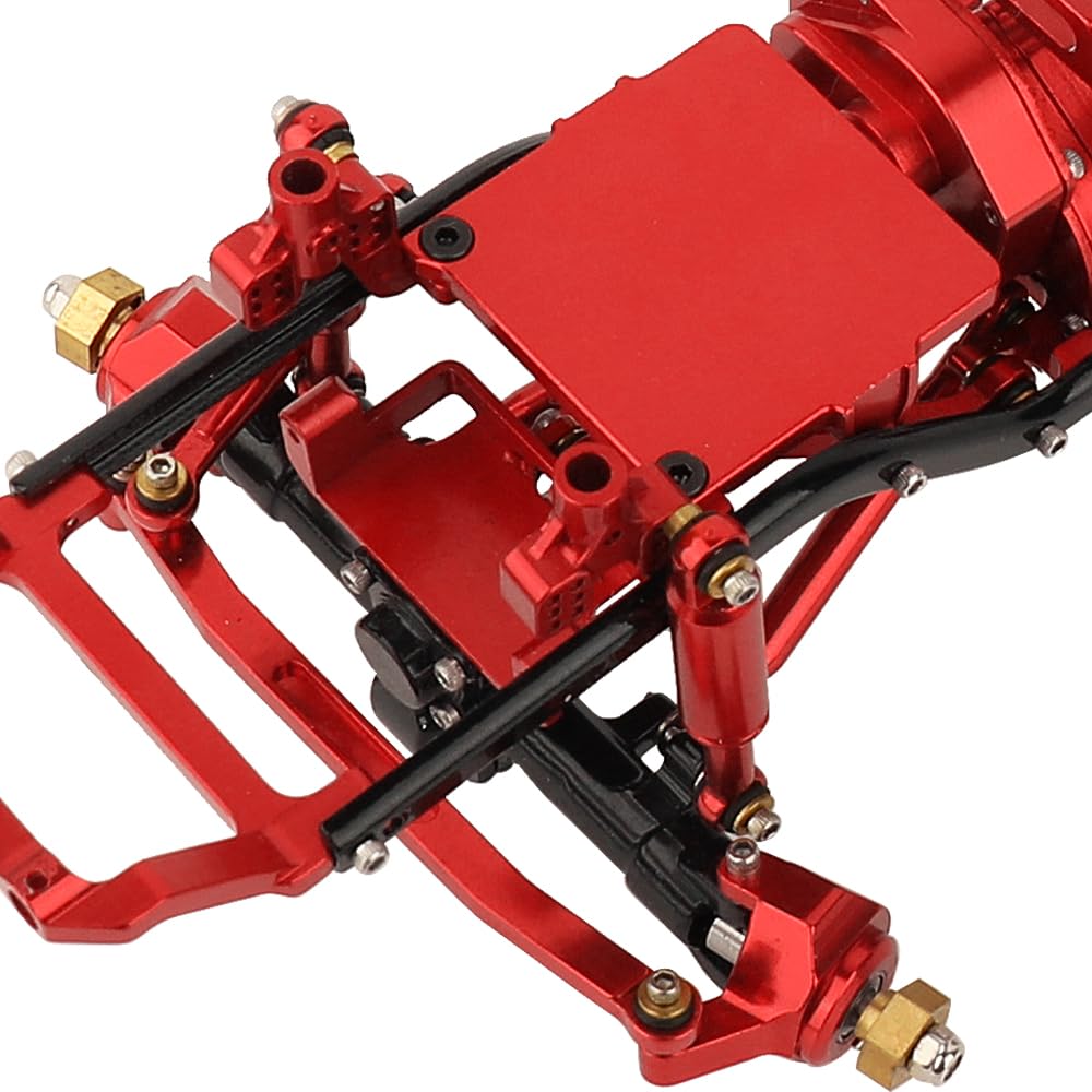 RZXYLRC Aluminum Alloy Steering Servo Mount Bracket for 1/24 Axial SCX24 AXI90081 AXI00002 RC Crawler Upgrades (Red)