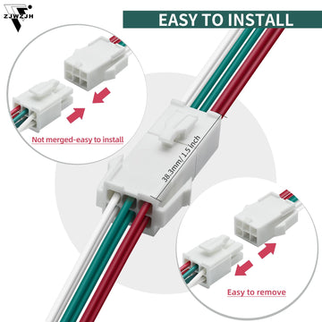 8Amp 3 Pairs 6 Pin Connector Servo Extension Cable Wire Fl4.14Mm Pitch Male To Female Servo Motor Extension 6 Pin Power Connecto