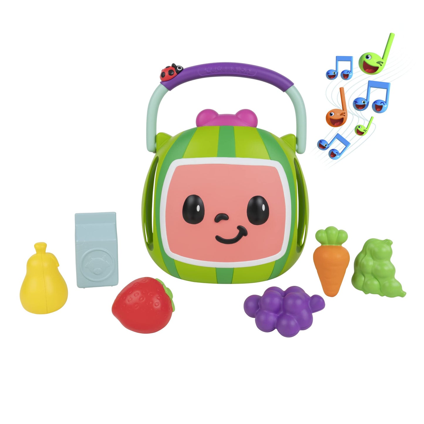 Cocomelon Musical Vegetable Basket - Activate Sounds From The Show Like “Yes Yes Vegetables” - Toys For Kids And Preschoolers
