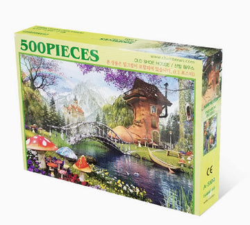 Chamberart 500 Piece Premium Jigsaw Puzzle Old Shoe House A-5104