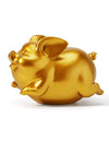 Haucoze Piggy Bank Coin Bank Pig Statue Gifts Modern Arts Figurine Polyresin Gold 8.3Inch