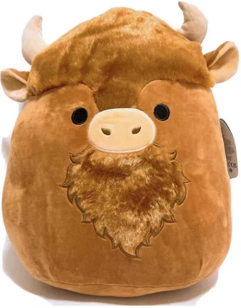 Squishmallows Plush Collectible Wilfred Bison, 8 Inch Soft Brown Animal Toy