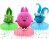 PC Adorable Cartoon Sunny Bunnies 5-Piece Honeycomb Centerpiece Set - Cheerful Cardstock Decorations for Celebrations