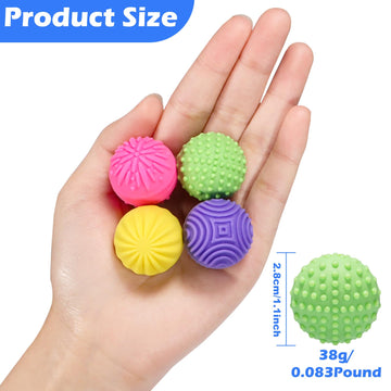Magnetic Sensory Fidget Balls - 4-Pack Silicone Weighted Stress Relief Toys For Kids, Teens & Adults - Quiet, Textured Magnet Fi