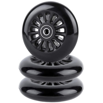 AOWISH Easy Roller Replacement Wheels ABEC-9 for Go Kart, Scooters & Drifter Toy - Set of 3, Black, Perfect Fit for Kids & Adults
