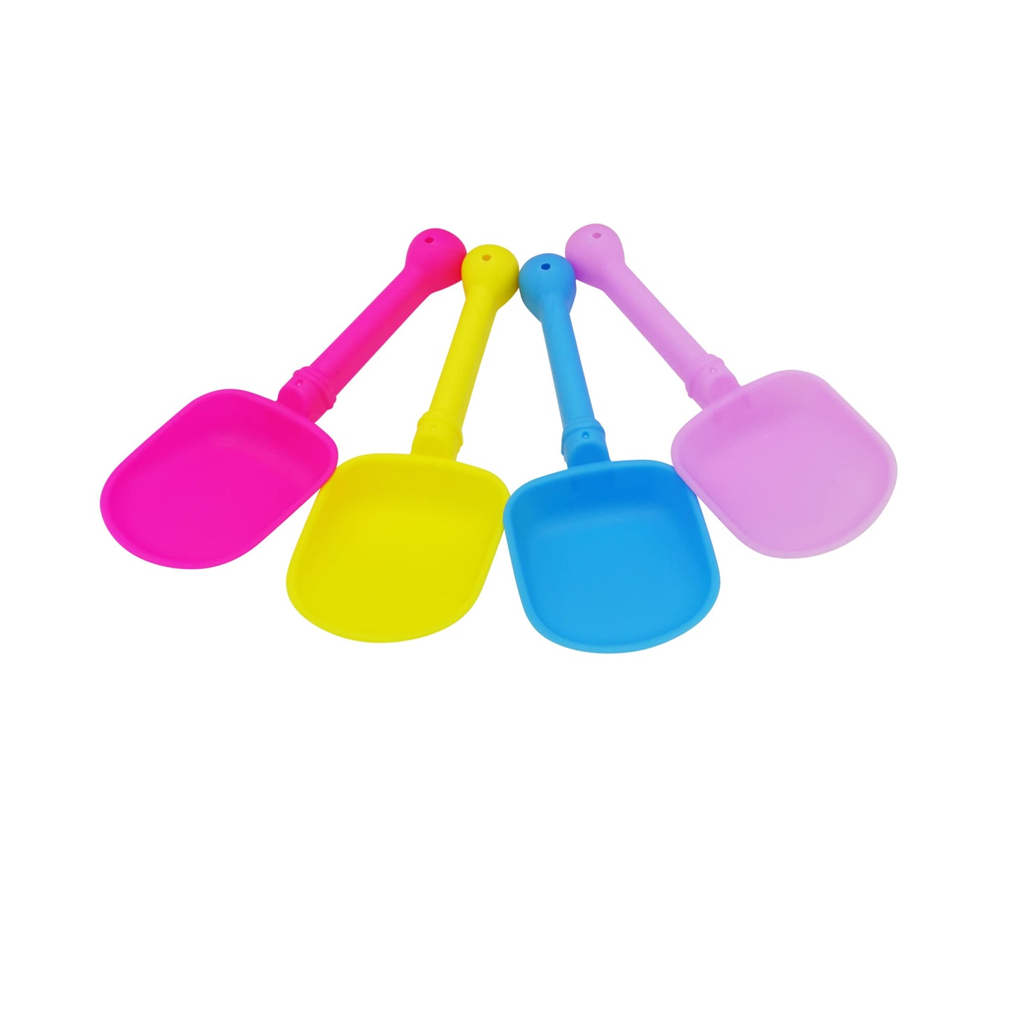 4E'S Novelty (4 Sets) Castle Beach Buckets And Shovels, Large Size 7'' - Sand Castle Building Kit, Sandcastle Molds Beach Toys F