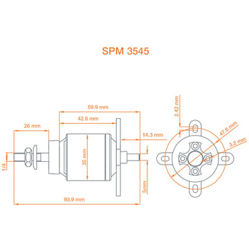 Spektrum Avian EF1 Race 3545-1250kV Outrunner BL Motor, SPMXAM4630
