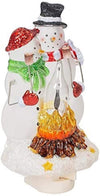Roman Snowmen Couple By Campfire 8 Inch Acrylic Swivel Plug-In Bubble Night Light