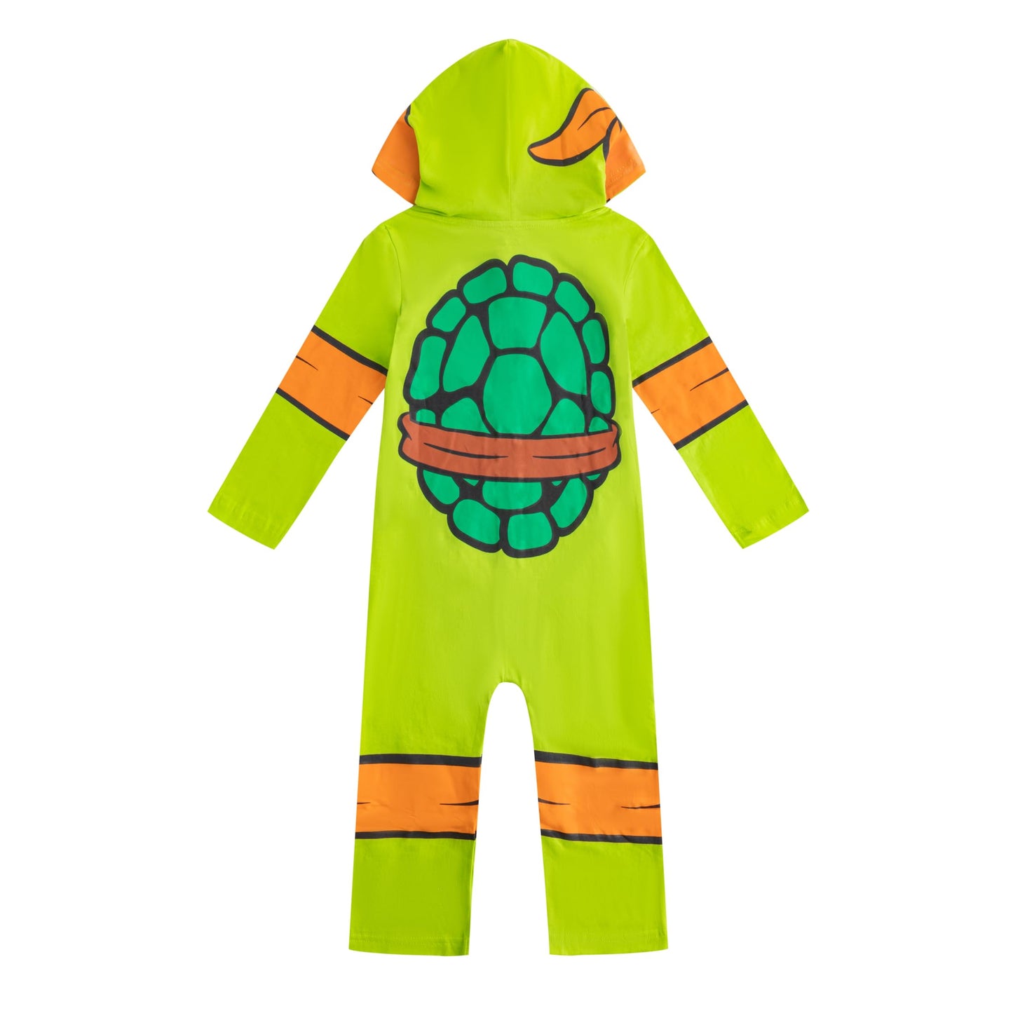 Nickelodeon Teenage Mutant Ninja Turtles Michelangelo Boys Hooded Coverall For Toddlers And Big Kids