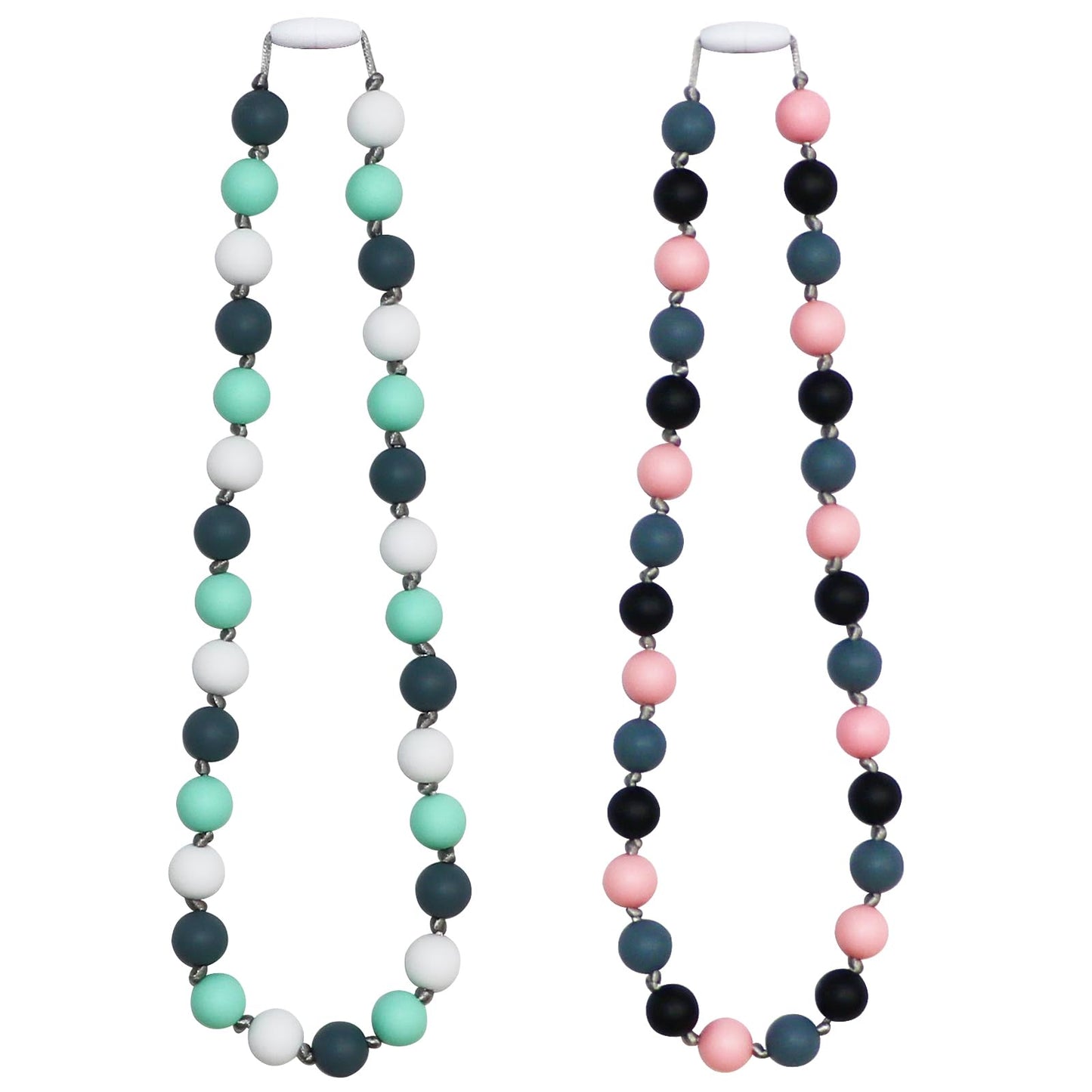 Chew Necklaces For Sensory Kids Boys, Chewy Necklace Sensory Toys For Kids Adults With Autism, Adhd, Spd, 2 Pack Silicone Chew N