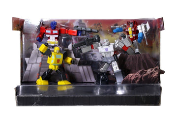 Jada Toys Transformers G1 Diorama Scene 2.75' 4-Pack Die-Cast Collectible Figures, Toys For Kids And Adults