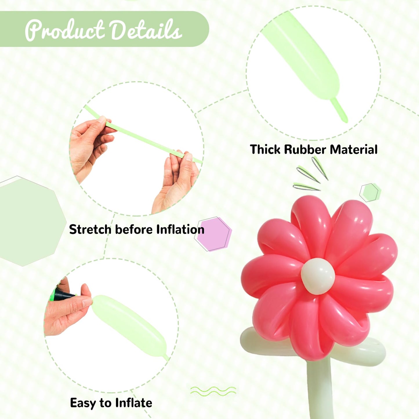 Hykjnbw Grenn Long Balloons For Balloon Animals, 260 Pastel Balloons Art Kit For Twisting, Skinny Modeling Balloons Supplies For