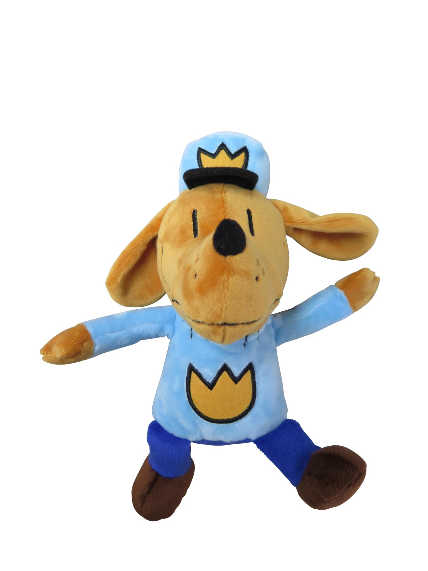 Merrymakers Dog Man Soft Plush Toy, 9.5-Inch, From Dav Pilkey'S Dog Man Graphic Novel Book Series