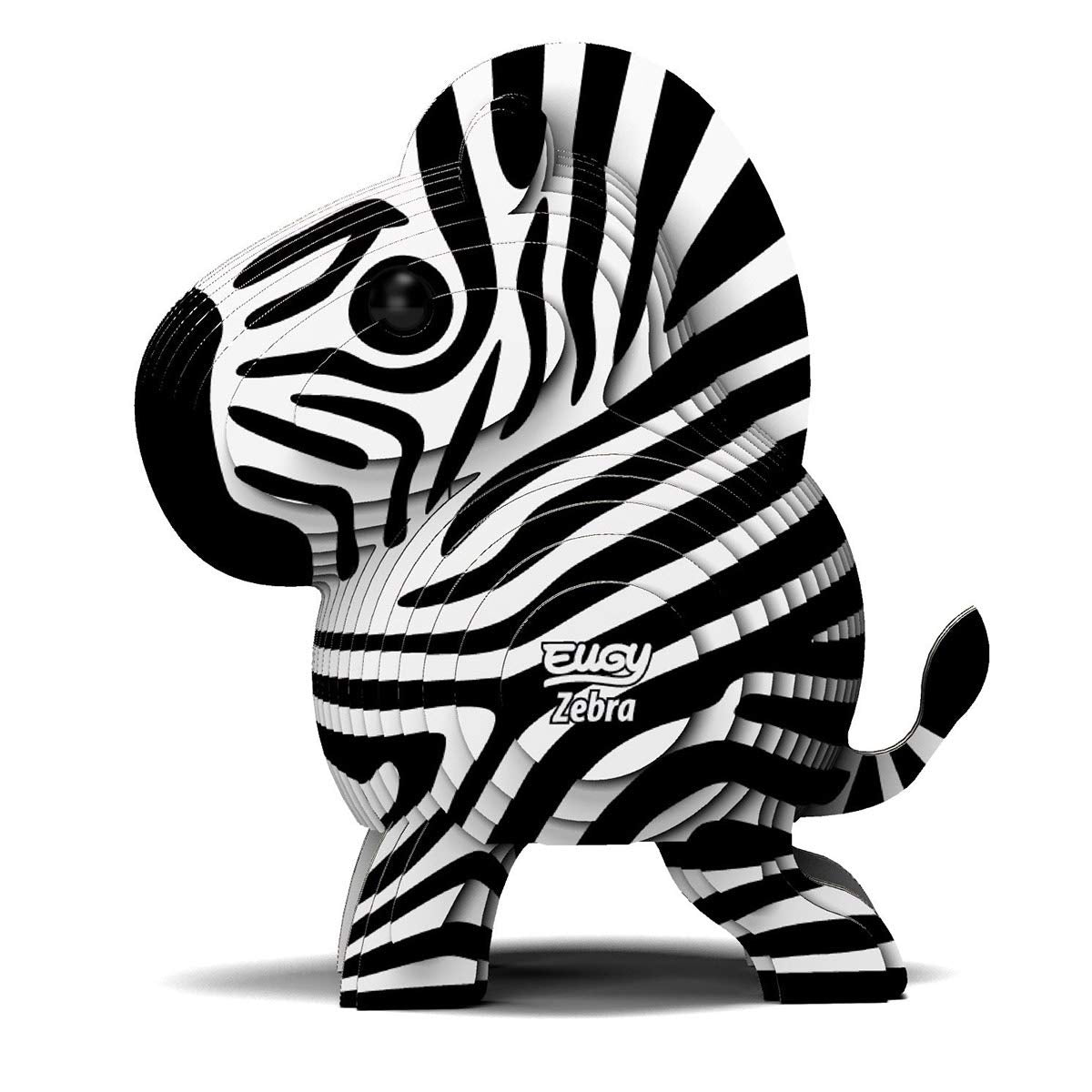 Eugy Zebra 3D Puzzle, 26 Piece Eco-Friendly Educational Toy Puzzles For Boys, Girls & Kids Ages 6+