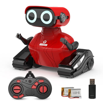 HONGCA Rechargeable Remote Control Robot Toy for Kids, 4.7 Red Robot with Touch Sense, Music, Dance Moves - Perfect Gift for Ages 3+