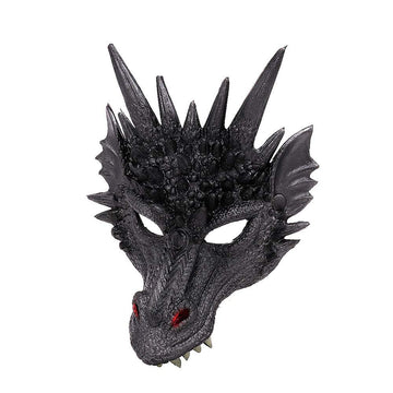 Himine Cosplay Mask Dragon's Head Mask for Festival Party Halloween (Black)