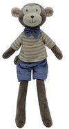 Mikee Fluffie Monkey Stuffed Animals,15.7'' Boy Monkey Plush With T-Shirt And Pants,Cute Stuffed Animal For Girls As Birthday, E