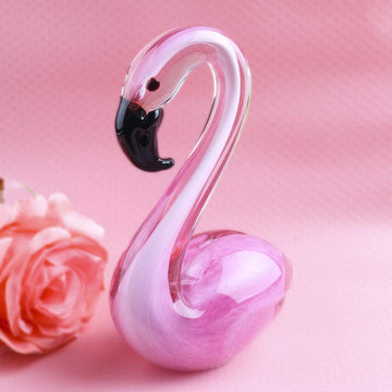 Glass Figurine, Hand Blown Glass Flamingo, Souvenir, Handmade Art Decor, Pink Flamingo
