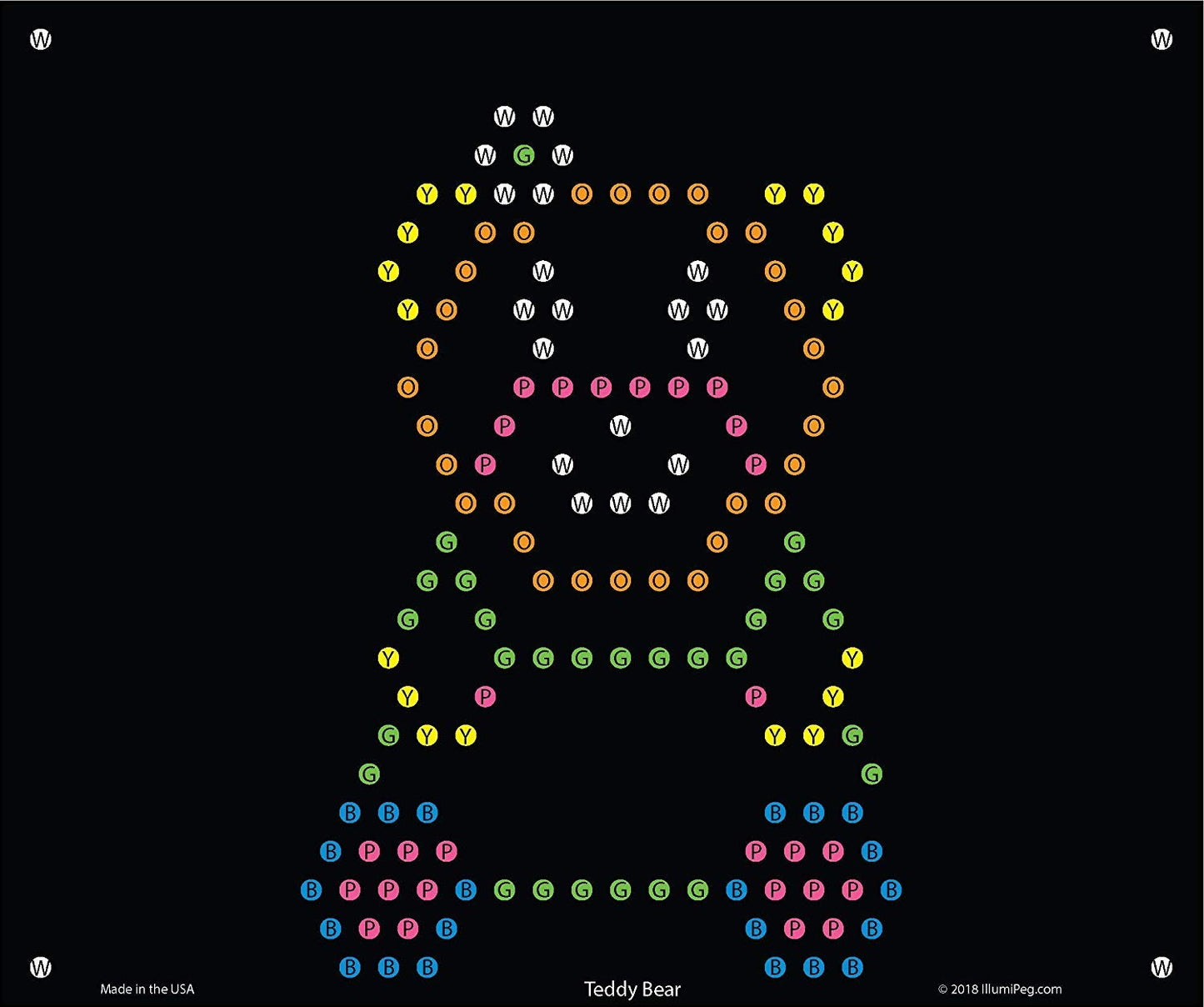 Illumipeg Little Miss Refill Templates For Basic Fun Lite Brite Ultimate Classic (10 Sheets, 7X8)