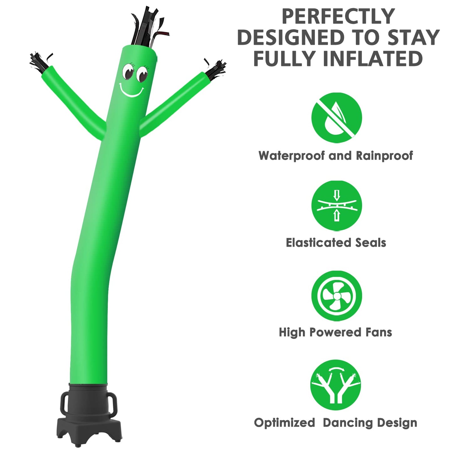 Mounto 8Ft Inflatable Waving Man Fly Puppet Dancer With Blower (Green)