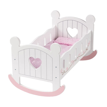 Robud Wooden Baby Doll Crib, Baby Doll Bed Toys, Fits Up To 18 Inch Doll Accessories