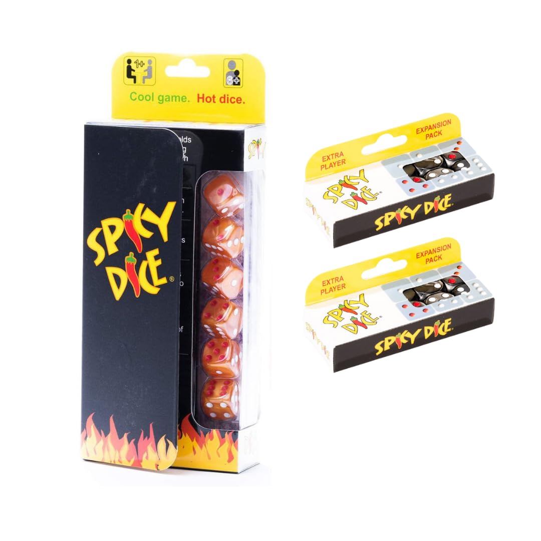 Spicy Dice Triple Dice Set - 3 Unique, Random Colors Of Pearlized Dice For Adults And Families. Elevate Game Nights, Dice Games,