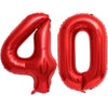 40 Inch Red Number 40 Balloons Giant 40 Balloons Red Birthday 40 Balloons 40 Birthday Anniversary Party Decorations Supplies
