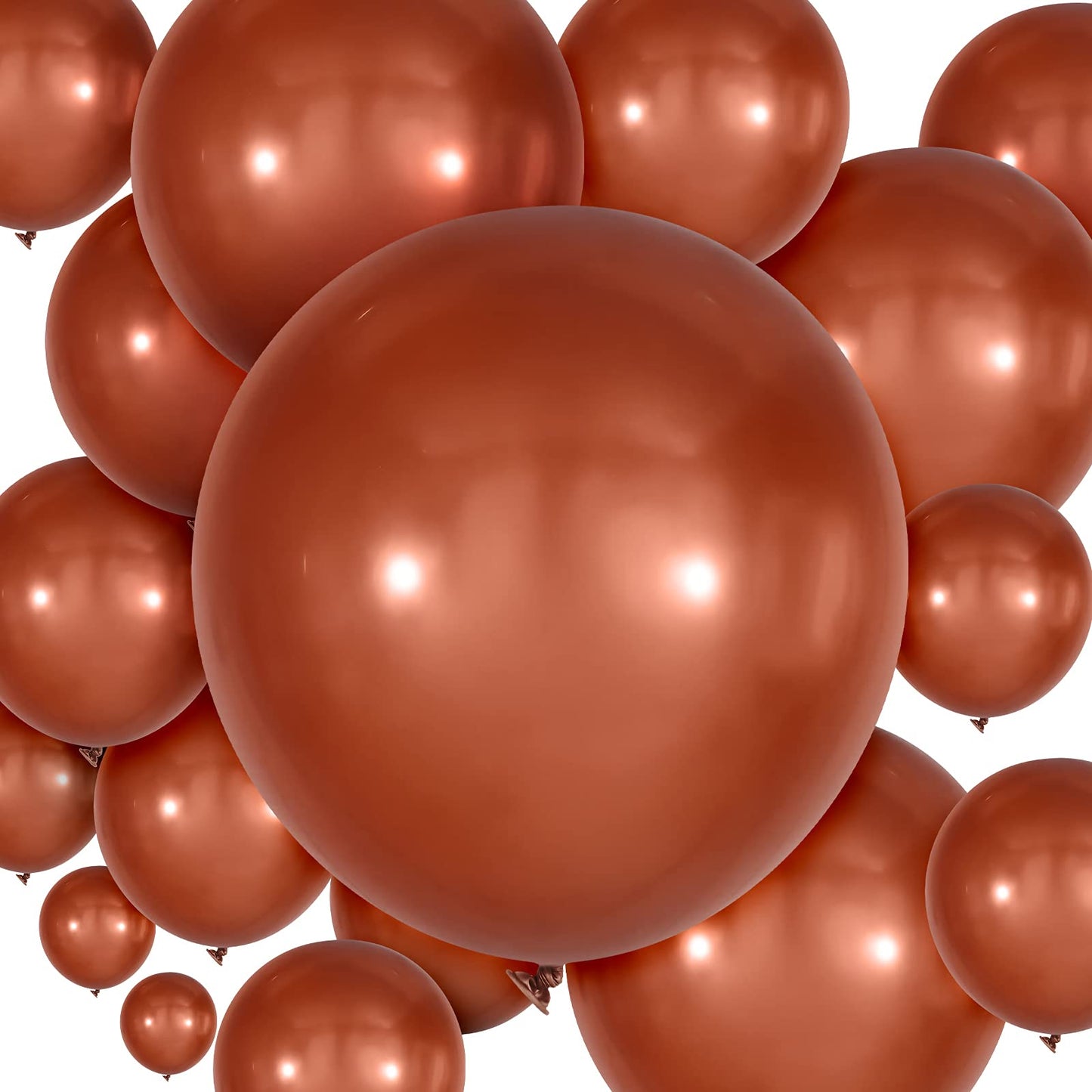 100 Pieces Latex Balloons Different Sizes 18/12/10/5 Inch Party Balloon Kit For Valentines Birthday Baby Shower Wedding Bride Graduation Party Decoration (Retro Coffee)