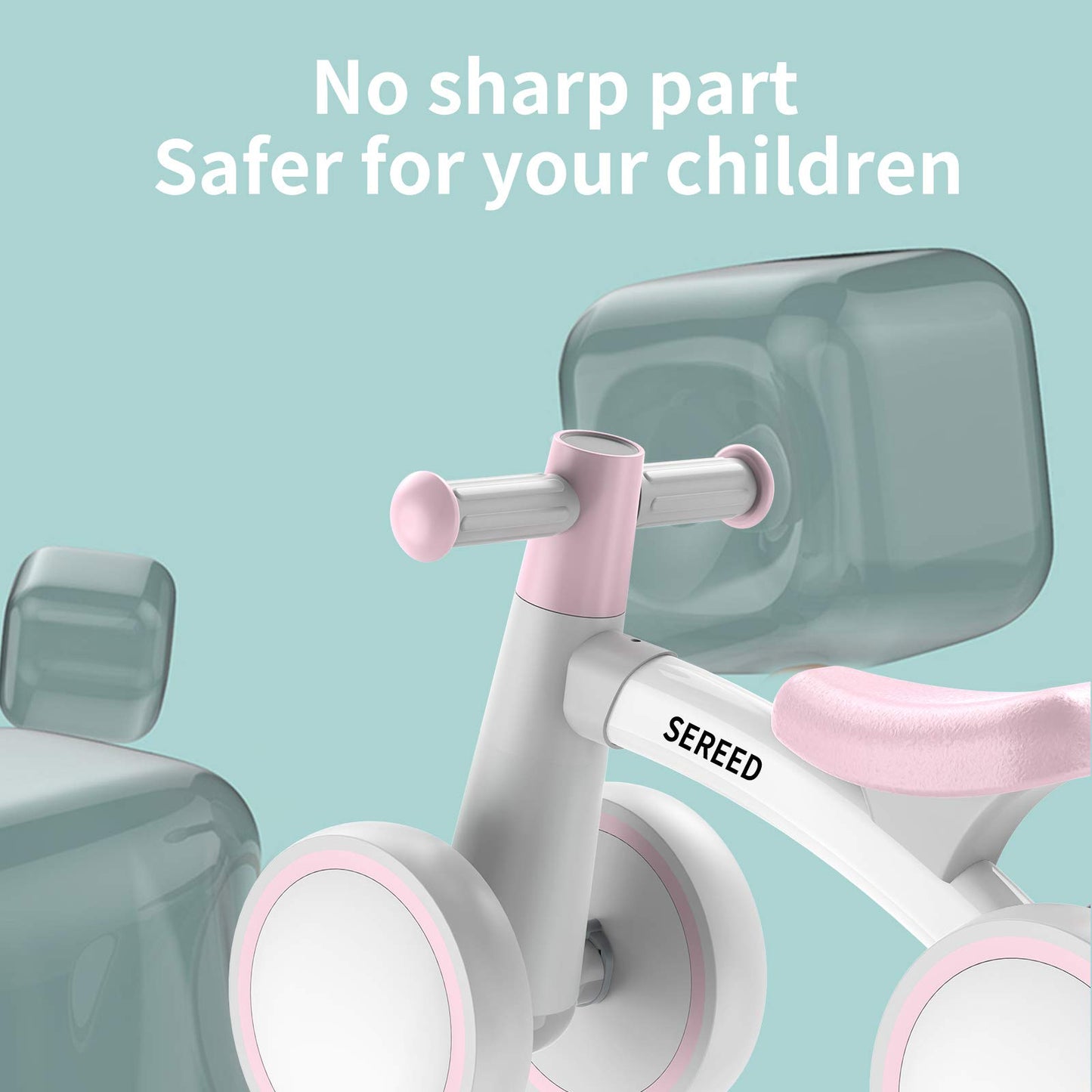 Sereed Baby Balance Bike For 1 Year Old Boys Girls 12-24 Month Toddler Balance Bike, 4 Wheels Toddler First Bike, First Birthday