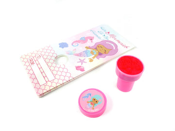 Tiny Mills 36 PACK Rainbow Mermaid Valentines Day Cards with Stampers for Valentines Day Classroom Exchange African American G