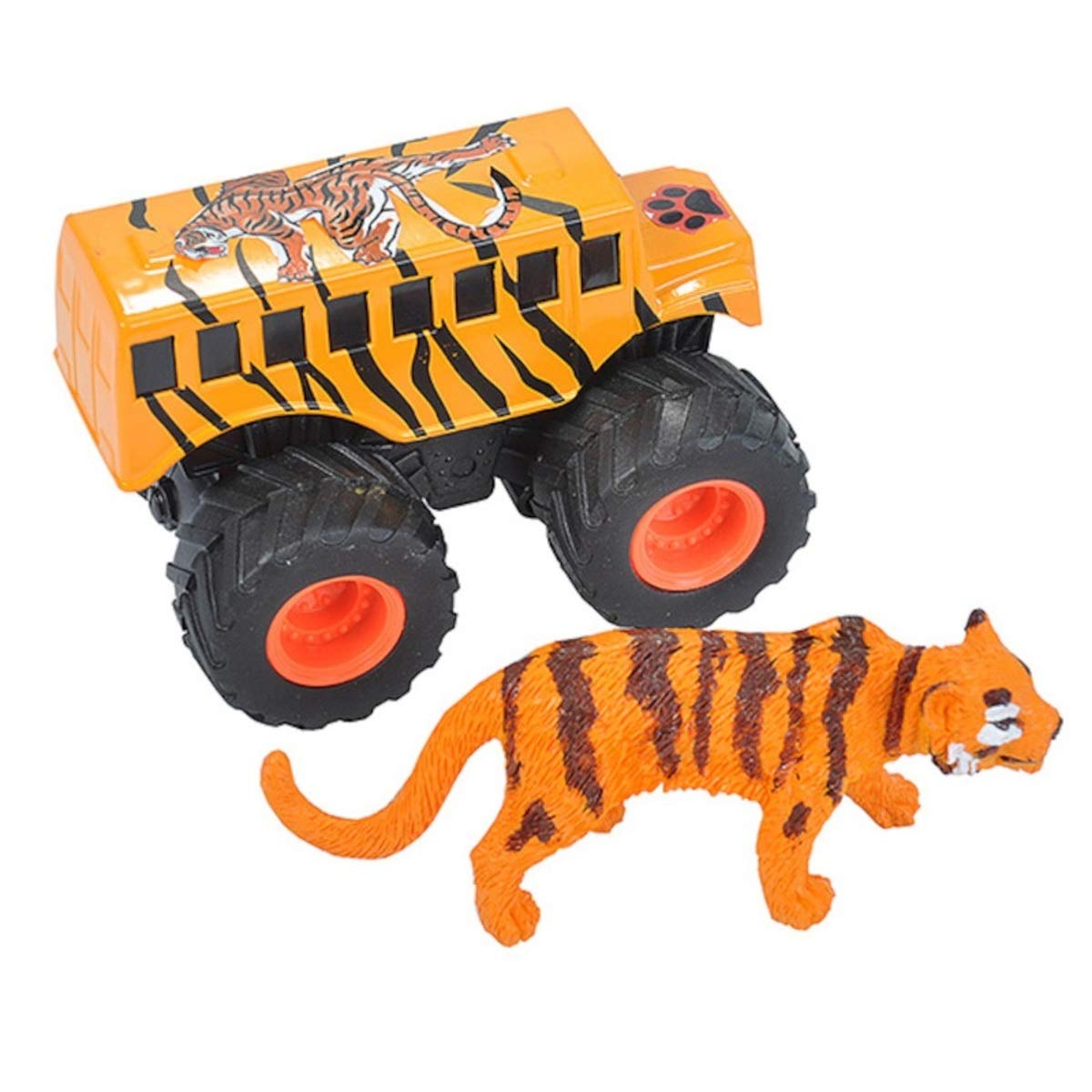 Wild Republic Tiger & Truck Adventure Playset, Gifts for Kids, Imaginative Play Toy, 2Piece Set,Multi
