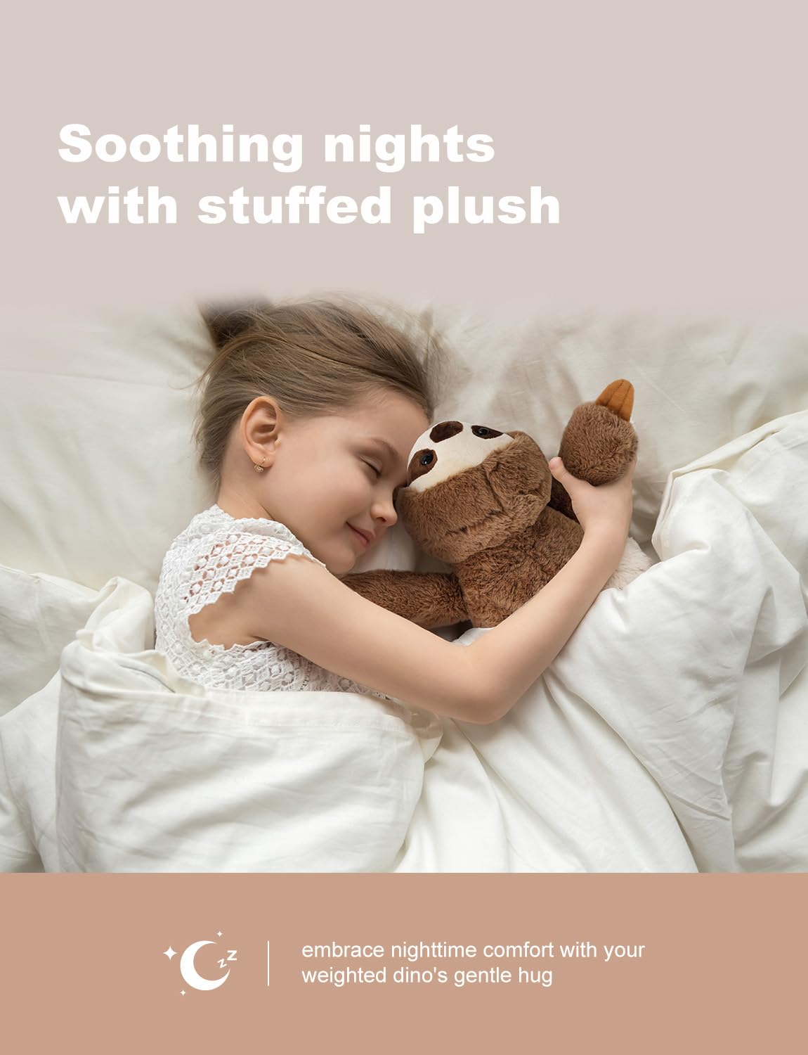 Wtdeplush Weighted Sloth Plush Stuffed Animals, Microwavable Stuffed Animal Heating Pads For Adults & Kids, Plush For Stress Rel