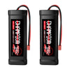GOLDBAT 3600mAh 7.2V NiMH Battery with Deans Connector for RC Cars & Trucks (2 Pack) - Compatible with LOSI, HPI, Kyos
