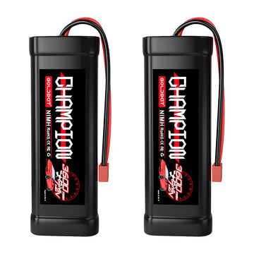 GOLDBAT 3600mAh 7.2V NiMH Battery with Deans Connector for RC Cars & Trucks (2 Pack) - Compatible with LOSI, HPI, Kyos