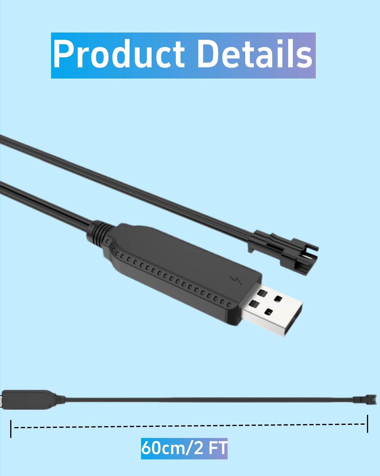 SM-2P 3.7V USB Charger Cable Compatible with Carrera Mario Remote Control RC Car Battery (2)